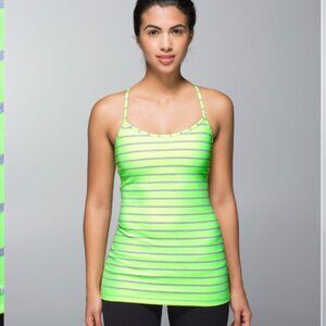 Lululemon Power Y Tank *Luon Deauville Stripe Clear Mint